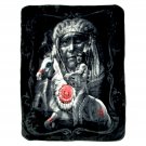 DGA Day of The Dead Native Defiance Horse Warrior Lightweight Queen Size Blanket