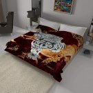 Solaron Classic Crouching Red White Tiger Korean Style Mink Queen Size Blanket