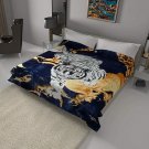 Solaron Classic Crouching Blue White Tiger Korean Style Mink King Size Blanket
