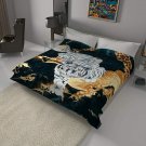 Solaron Classic Crouchin Green White Tiger Korean Style Mink Queen Size Blanket