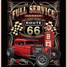 Signature Route 66 Full Service Garage Hot Rod Soft Plush Queen Size Blanket