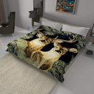 Solaron Original Buck Antler Deer Korean Mink Soft Plush Queen Size Blanket Blue