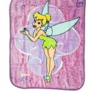 Disney Peter Pan Tinker Bell Purple/Pink Royal Plush Baby Size Blanket Thinkland