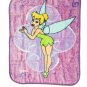 Disney Peter Pan Tinker Bell Purple/Pink Royal Plush Baby Size Blanket Thinkland
