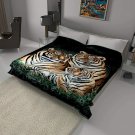 Solaron Original Bengal Tigers Korean Mink Soft Plush Queen Size Blanket Green