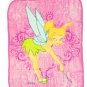 Disney Peter Pan Tinker Bell Pink Royal Plush Baby Size Blanket Think Pink
