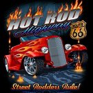 JQ Select Hot Rod Highway Route 66 Street Car Fire Thick Soft Queen Size Blanket