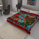 Solaron Original Peacock Korean Mink Soft Plush Queen Size Blanket Red