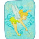 Disney Peter Pan Tinker Bell Pink Royal Plush Baby Size Blanket Touch of Tink