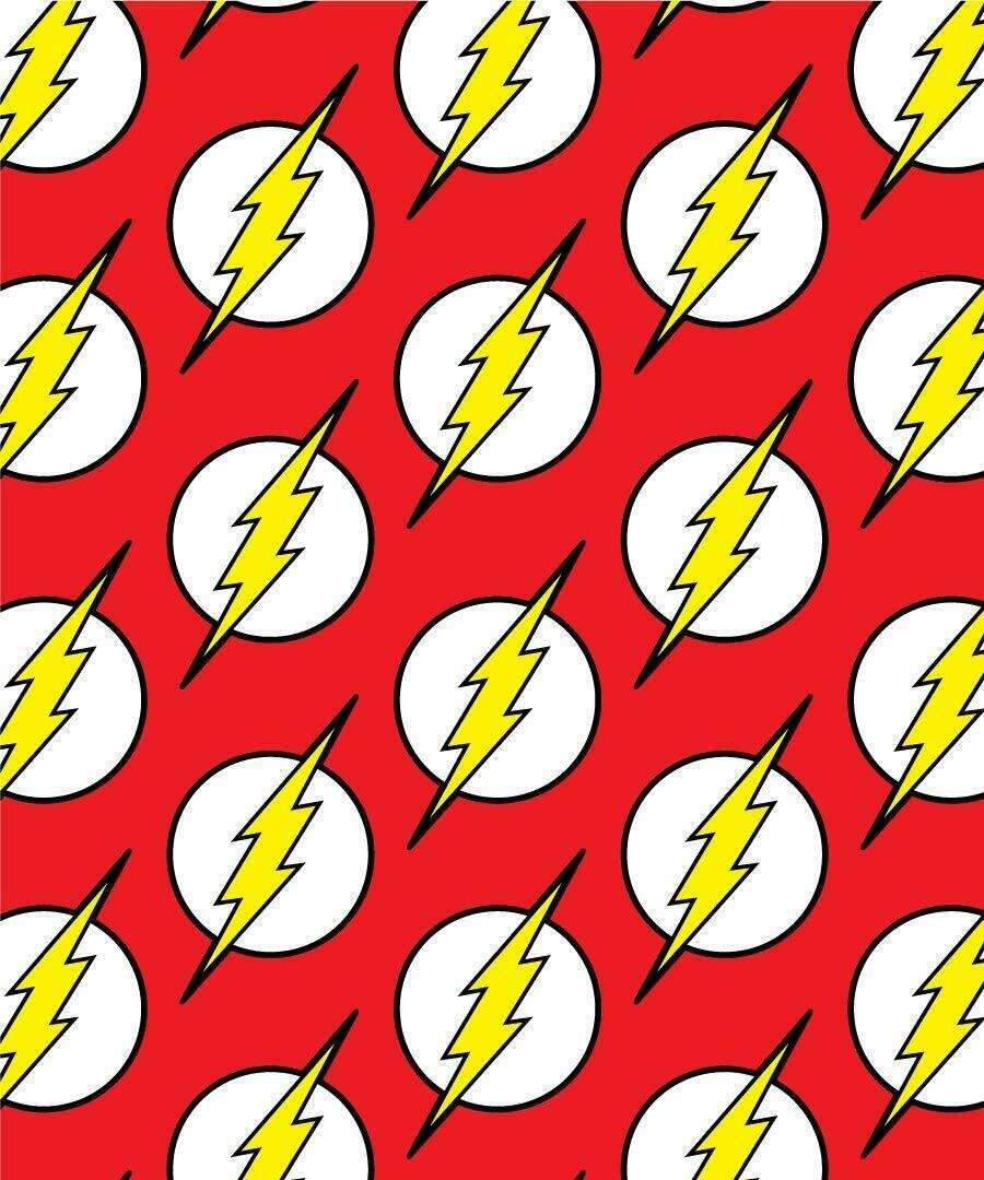 DC Comics Licensed The Flash Logo Super Hero Thick Micro Sherpa Throw Blanket
