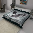 Solaron Original Bald Eagle Korean Mink Soft Plush King Size Blanket Green