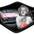 DGA Day of the Dead Marilyn Monroe Pretty In Pink Rockabilly Face Mask w/Filter