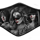 DGA Day of the Dead Chicano Clowning Around Chola Rockabilly Face Mask w/Filter