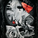 DGA Day of the Dead Rockabilly Rose Girl Pinup Thick Soft Queen Size Blanket
