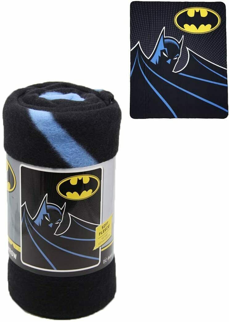 DC Comics Licensed Batman Silhoutte Classic Dark Knight Fleece Throw Blanket