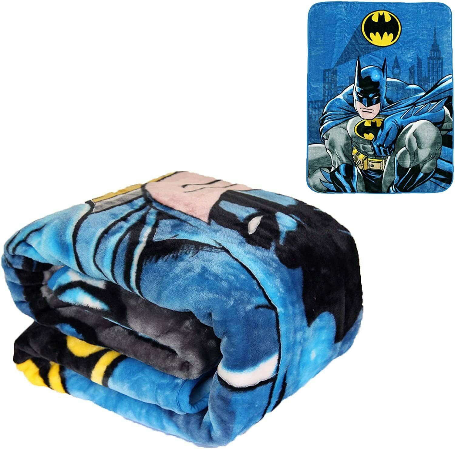 DC Comics Batman Rising Shield Shield Dark Knight Plush Twin Size Blanket