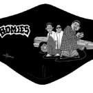 DGA Original Homies Chicano Art Grumpy Trio Black and White Face Mask w/Filter