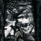 DGA Day of the Dead Ride of Die Bad to the Bone Thick Soft Queen Size Blanket