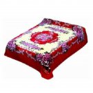 Solaron BM60 Roses Flower Korean Thick Mink Soft Plush Twin Size Blanket Red