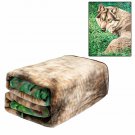 Licensed Signature Collection Gray Wolf Mink Soft Plush Blanket Queen Size