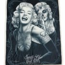 Marilyn Monroe Day of the Dead Micro Sherpa Plush Blanket Smile Now Cry Later