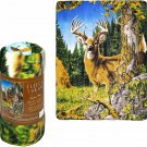 JPI Collection 9 Deer Camo Plush Lightweight Soft Fleece Throw Blanket