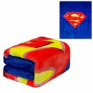 Licensed DC Comics Superman Man of Steel Shield Royal Plush Queen Size Blanket
