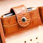 Cohiba Leather Cedar Cigar Travel Case Humidor with Cigarette Cutter and Lighter Brown