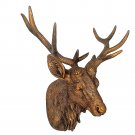 Resin Deer Head Mount Wall Art Decor Sculpture Animal Statue Faux Taxidermy Ornaments 46 cm