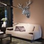 Resin Deer Head Mount Wall Art Decor Sculpture Animal Statue Faux Taxidermy Ornaments 46 cm