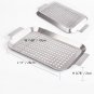 Best Vegetable Grill Basket Grill Pan - Set of 2 - Outdoor BBQ Accessories Tools Smoker Pan