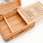 Cohiba Leather Travel Humidor Handbag Case Cedar Wood with Humidifier and Hygrometer