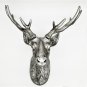 Resin Deer Head Mount Wall Art Decor Sculpture Animal Statue Faux Taxidermy Ornaments 46 cm