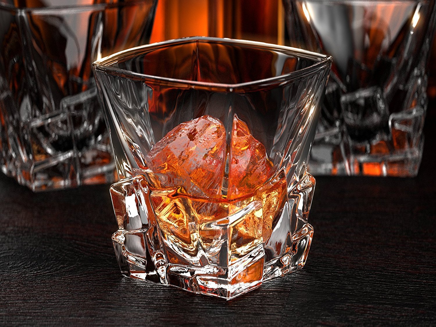 Crystal Whiskey Rocks Glass 300ml, Old Fashioned Glass Tumbler