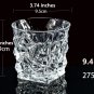 Crystal Whiskey Rock Glass - Set of 2 Old Fashioned Tumbler 9.4 OZ
