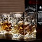 Crystal Whiskey Rock Glass - Set of 2 Old Fashioned Tumbler 9.4 OZ