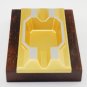 JiFENG Cigarette Ashtray Cigar Ashtray Brown Wood Body Metal Cigar Holers 2 Slot Cigars