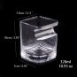Crystal Whiskey Glass Tumbler with Cigar Holder 320ml Cool Fancy Unique Gift