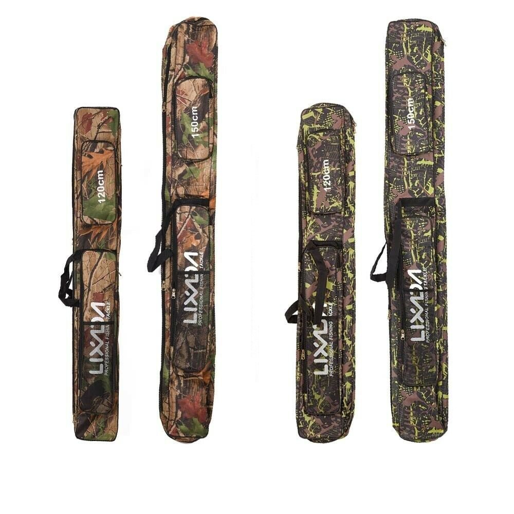 Fishing Rod Bag MultiPurpose Canvas Waterproof Durable Pole Carry Case Tackle