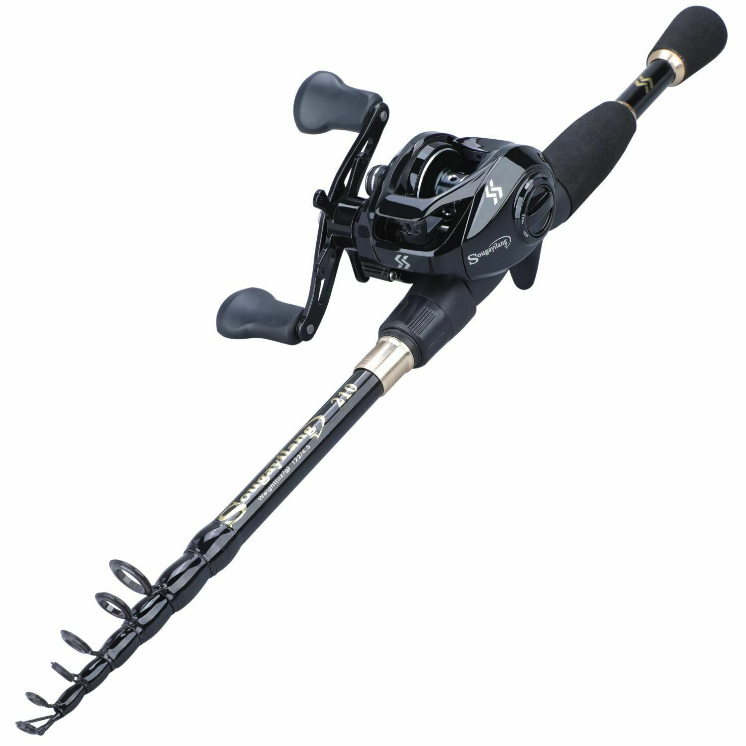 Telescopic Casting Fishing Rod Reel Combo Lures Travel Ultralight Pole