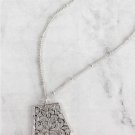 CRAVE SILVERTONE FILIGREE ALABAMA LONG NECKLACE