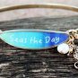 "SEA THE DAY" SURFBOARD WITH GLODTONE SEAHORSE CHARM