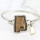 HAMMERED TWO-TONE ALABAMA BRACELET