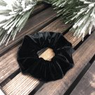 Black Velvet Scrunchies. Handmade