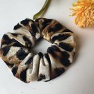 Cheetah printed scrunchies. Handmade.