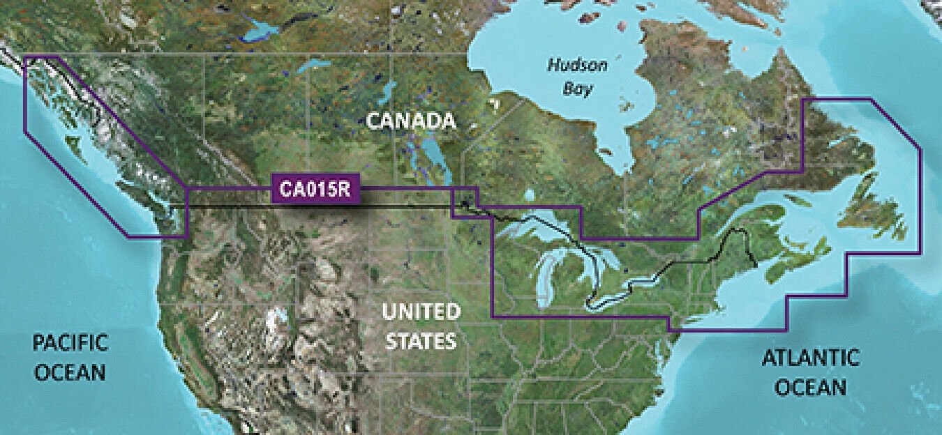 HXCA015R  Bluechart G2 Canada East & West Coastal Water Map Card for compatibles