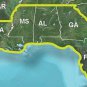 TOPO US 24K Southeast microSD / SD Map Card covers LA, MS, AL, GA, FL