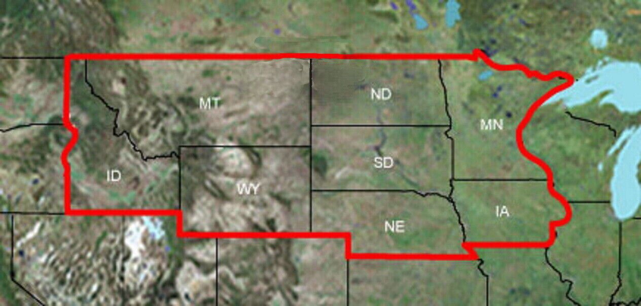 TOPO US 24K NORTH CENTRAL microSD / SD Map Card incl. ID IA MN MT NE ND SD WY