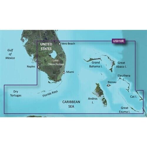 VUS010R Bluechart G2 Vision HD Southeast Florida Chart on microSD/SD -