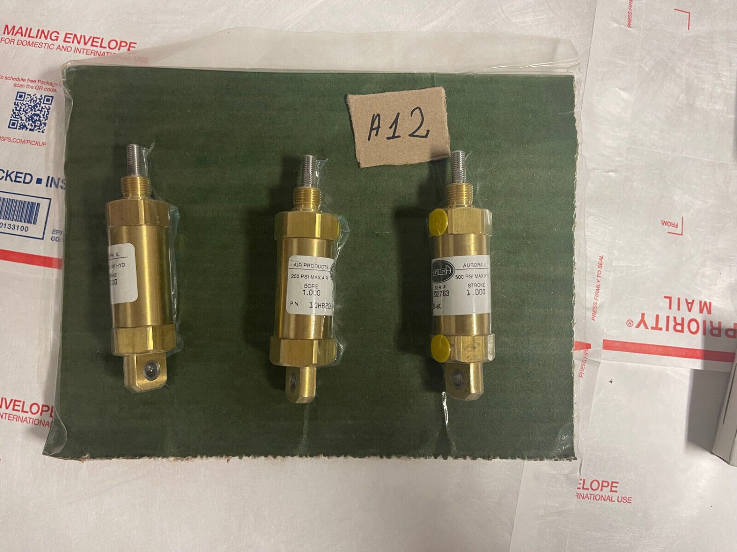 Aurora Pneumatic Air Cylinder Actuator HB Stainless Steel 1.0" x 1.0" 200PSI